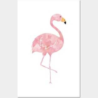 Watercolor Flamingo Posters and Art